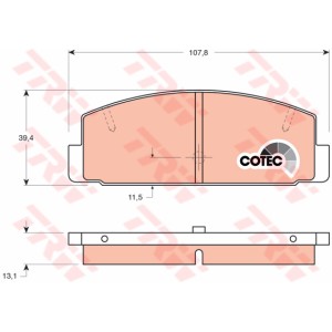 TRW COTEC Bremsbelagsatz, Scheibenbremse GDB3088