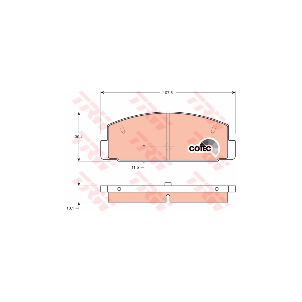 TRW COTEC Bremsbelagsatz, Scheibenbremse GDB3088