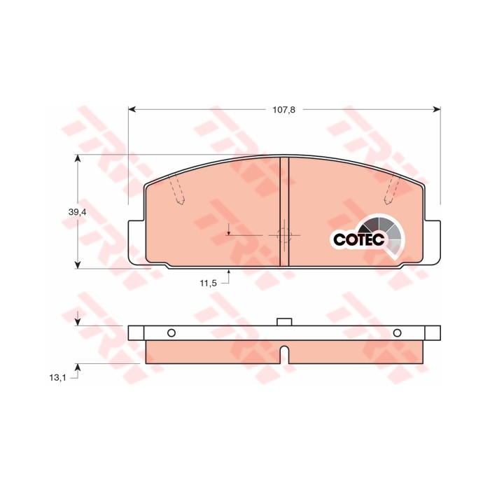TRW COTEC Bremsbelagsatz, Scheibenbremse GDB3088