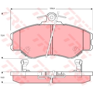 TRW Bremsbelagsatz, Scheibenbremse GDB3089