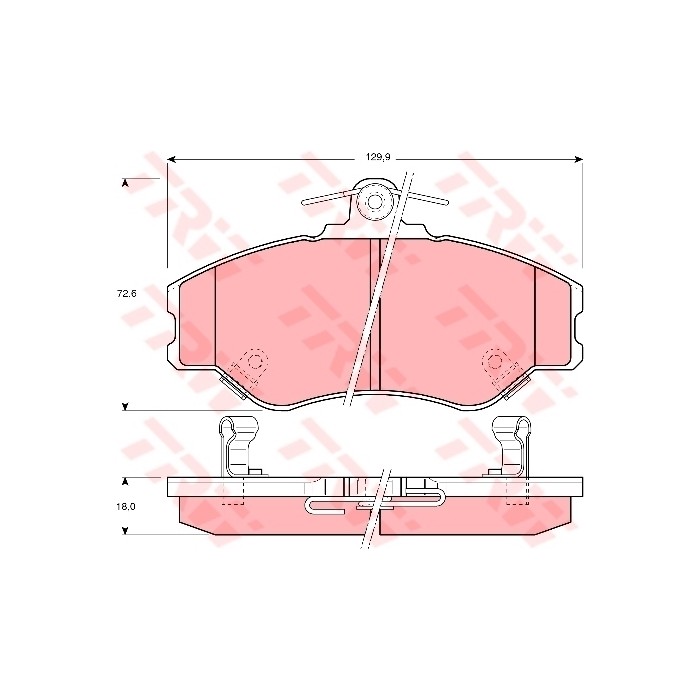 TRW Bremsbelagsatz, Scheibenbremse GDB3089