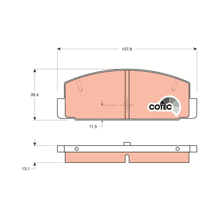 TRW COTEC Bremsbelagsatz, Scheibenbremse GDB3088