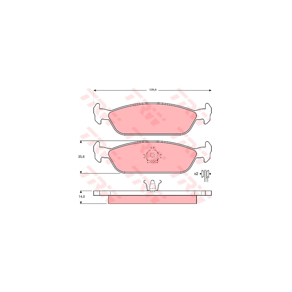 TRW Bremsbelagsatz, Scheibenbremse GDB3112