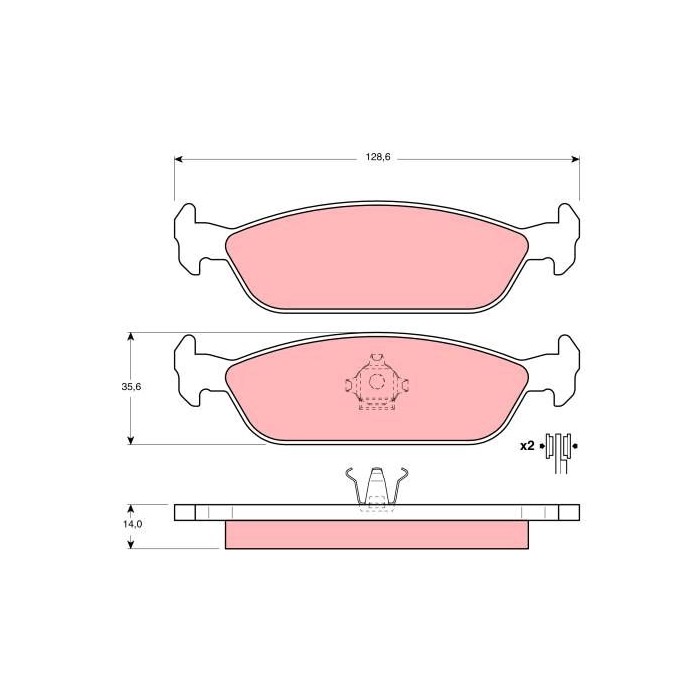 TRW Bremsbelagsatz, Scheibenbremse GDB3112
