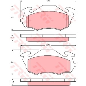 TRW Bremsbelagsatz, Scheibenbremse GDB3136