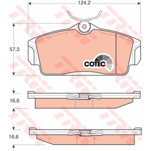 TRW COTEC Bremsbelagsatz, Scheibenbremse GDB3168