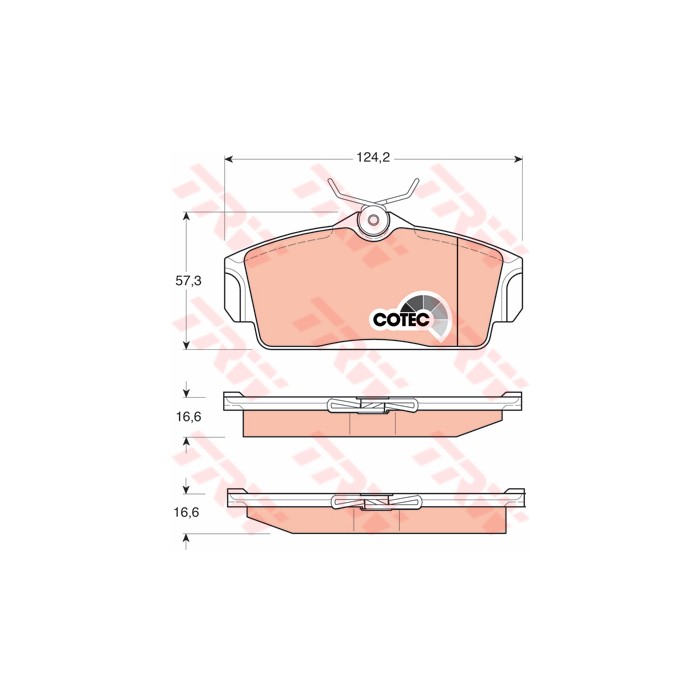 TRW COTEC Bremsbelagsatz, Scheibenbremse GDB3168