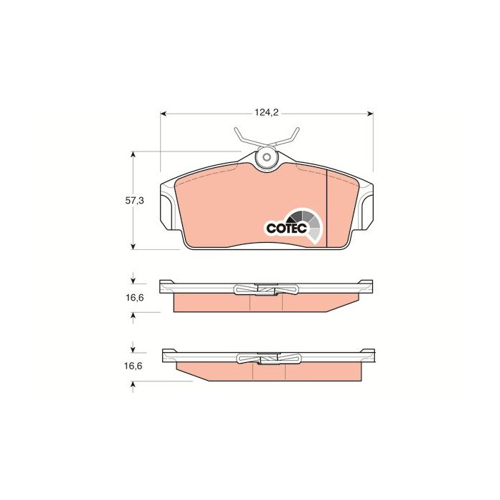 TRW COTEC Bremsbelagsatz, Scheibenbremse GDB3168