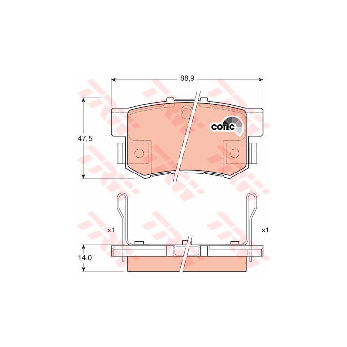 TRW COTEC Bremsbelagsatz, Scheibenbremse GDB3175