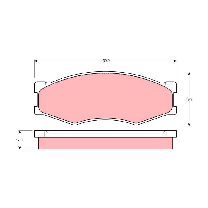 TRW Bremsbelagsatz, Scheibenbremse GDB318