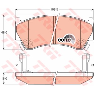 TRW COTEC Bremsbelagsatz, Scheibenbremse GDB3180
