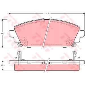 TRW Bremsbelagsatz, Scheibenbremse GDB3189