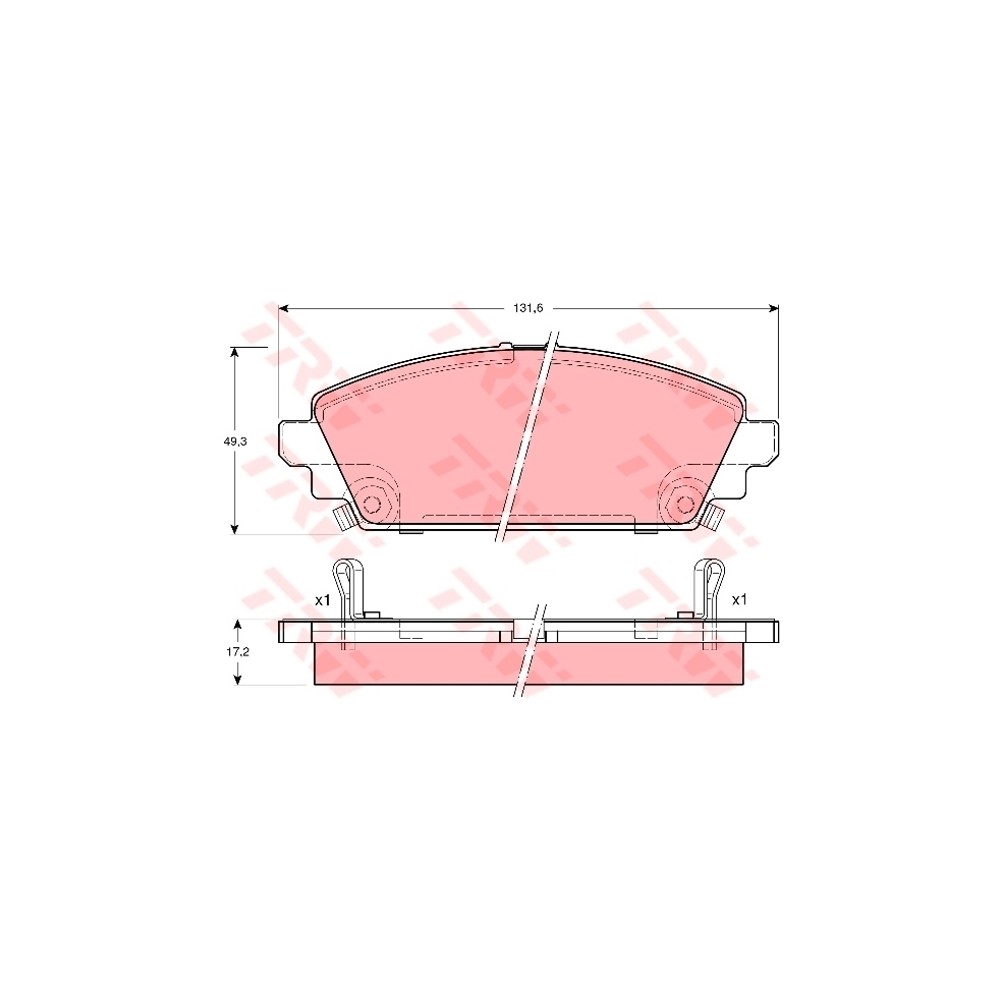 TRW Bremsbelagsatz, Scheibenbremse GDB3189