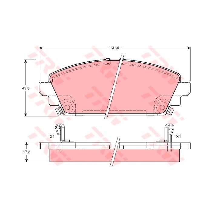 TRW Bremsbelagsatz, Scheibenbremse GDB3189