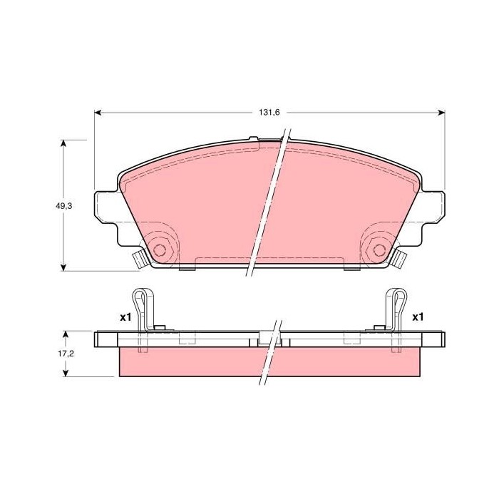 TRW Bremsbelagsatz, Scheibenbremse GDB3189