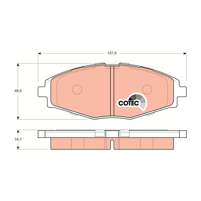TRW COTEC Bremsbelagsatz, Scheibenbremse GDB3195