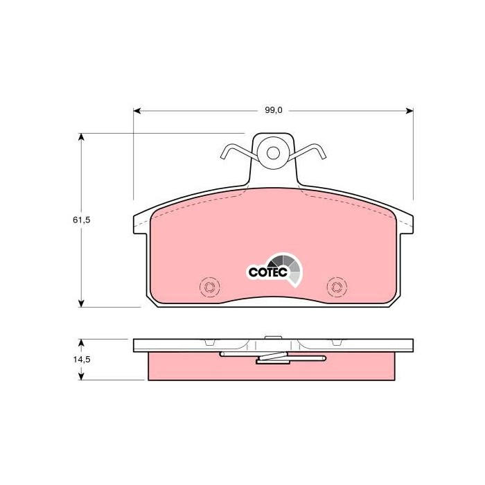 TRW COTEC Bremsbelagsatz, Scheibenbremse GDB3202