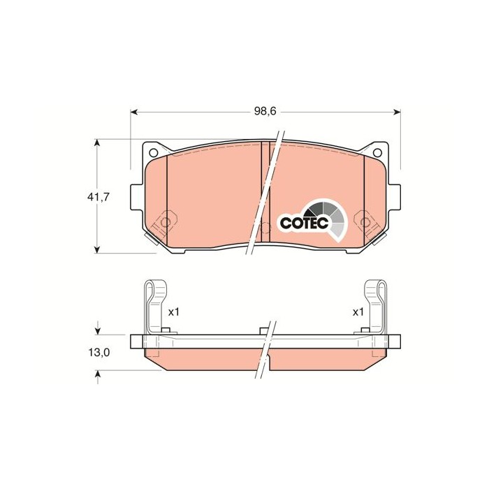 TRW COTEC Bremsbelagsatz, Scheibenbremse GDB3203