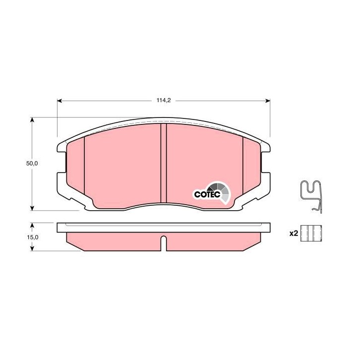 TRW COTEC Bremsbelagsatz, Scheibenbremse GDB3214
