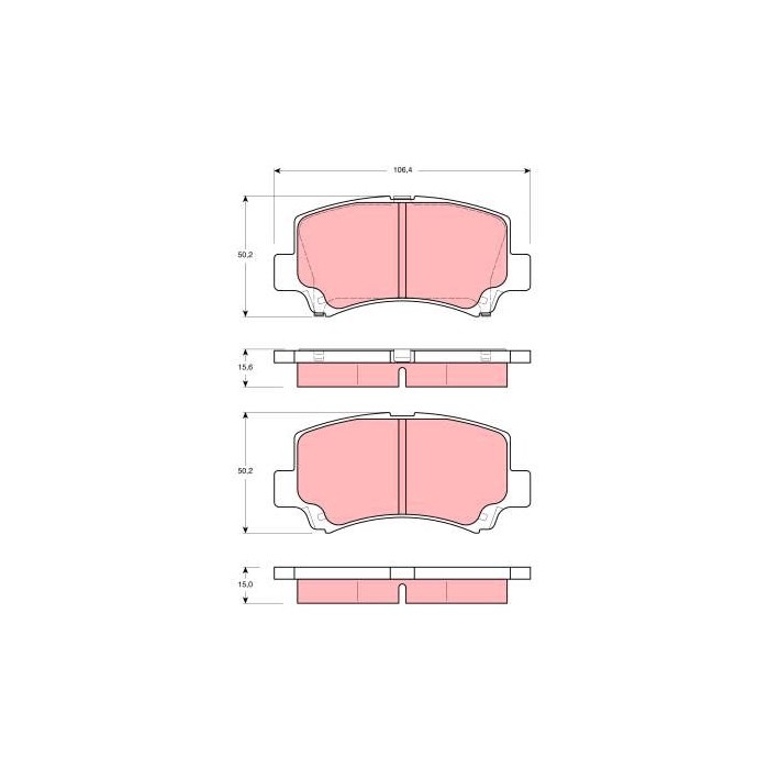 TRW Bremsbelagsatz, Scheibenbremse GDB3221