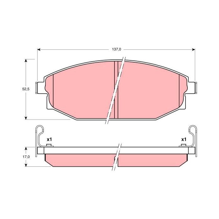 TRW Bremsbelagsatz, Scheibenbremse GDB3232
