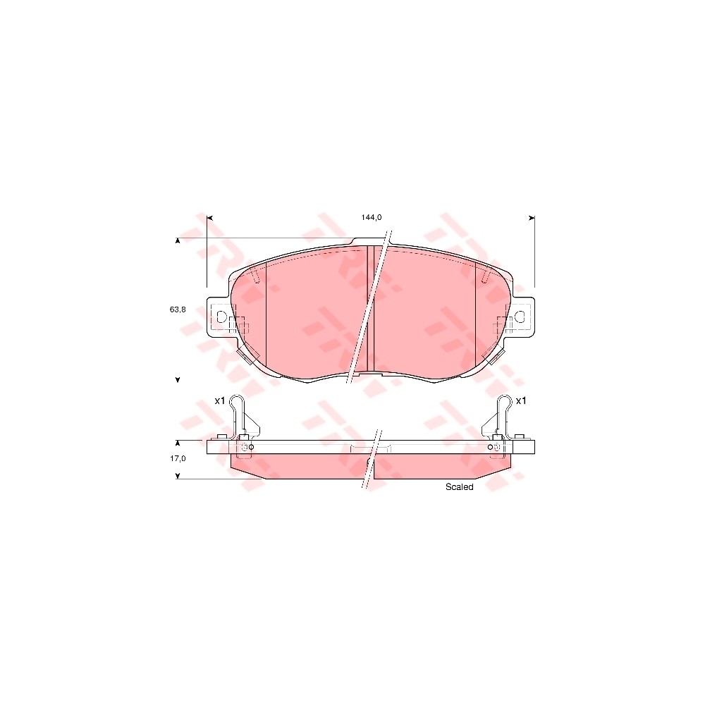 TRW COTEC Bremsbelagsatz, Scheibenbremse GDB3235