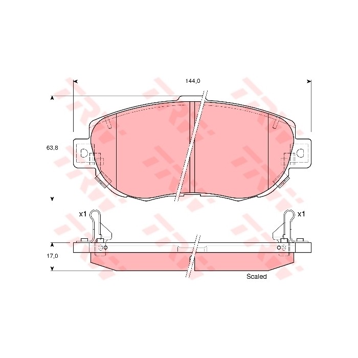 TRW COTEC Bremsbelagsatz, Scheibenbremse GDB3235