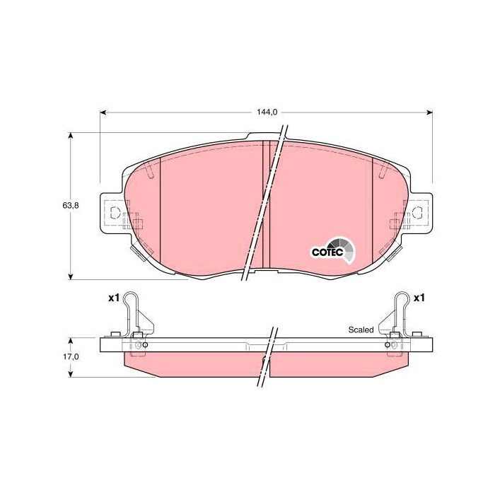 TRW COTEC Bremsbelagsatz, Scheibenbremse GDB3235