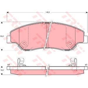TRW Bremsbelagsatz, Scheibenbremse GDB3241