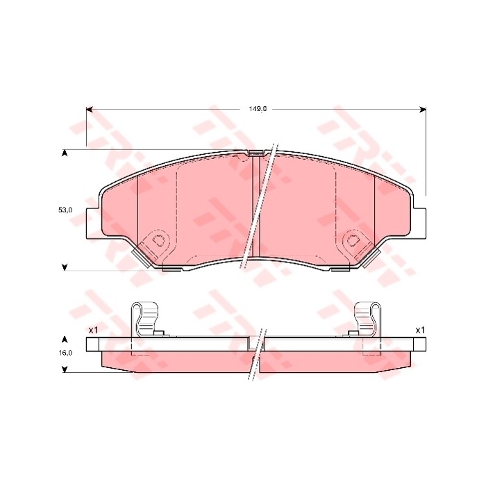 TRW Bremsbelagsatz, Scheibenbremse GDB3241