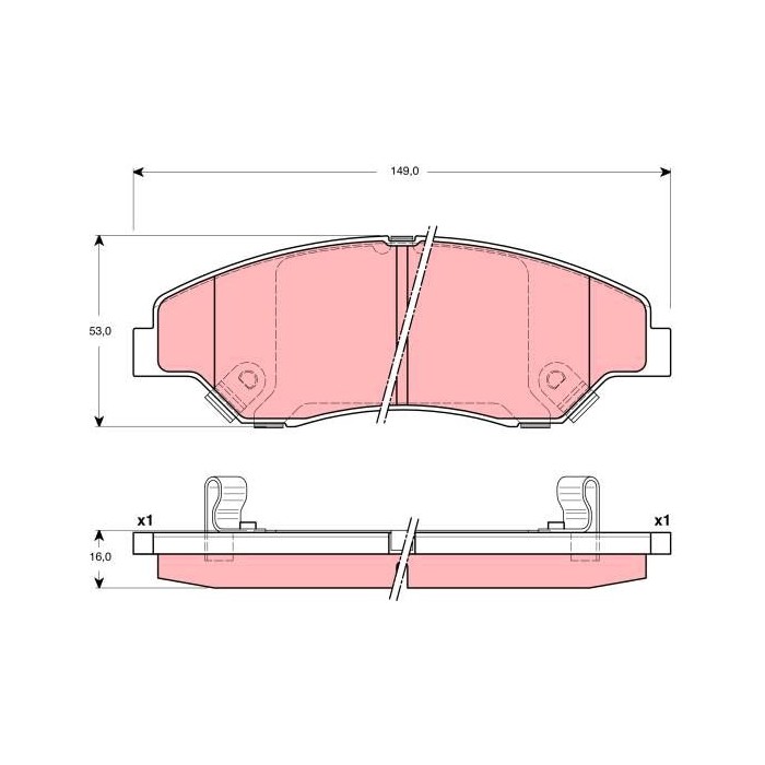 TRW Bremsbelagsatz, Scheibenbremse GDB3241