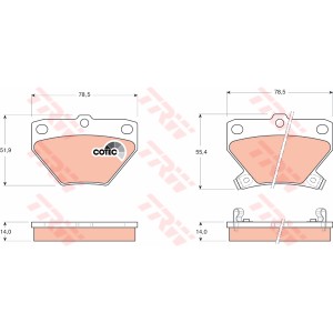 TRW COTEC Bremsbelagsatz, Scheibenbremse GDB3243
