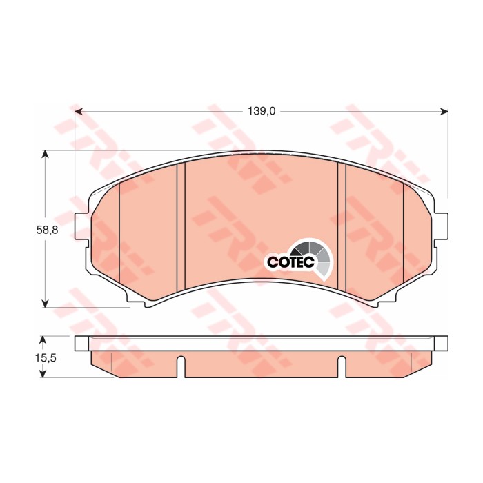 TRW COTEC Bremsbelagsatz, Scheibenbremse GDB3246