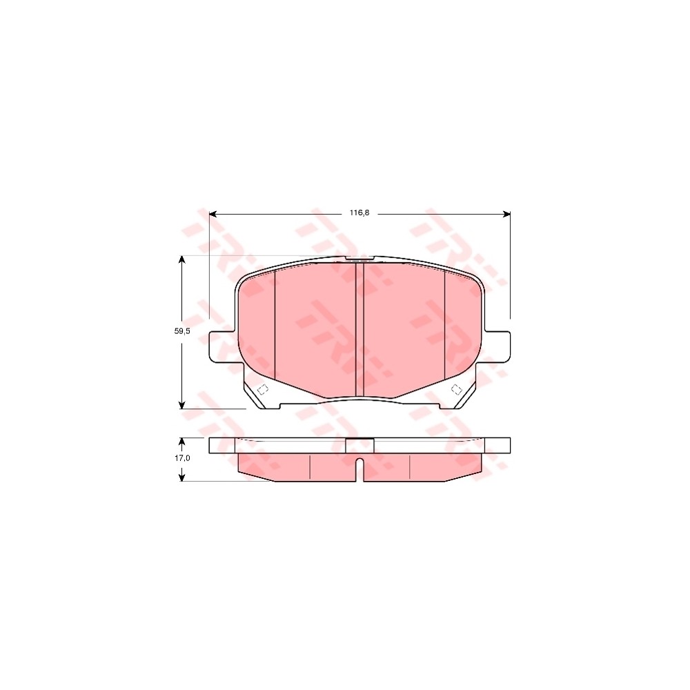 TRW COTEC Bremsbelagsatz, Scheibenbremse GDB3248