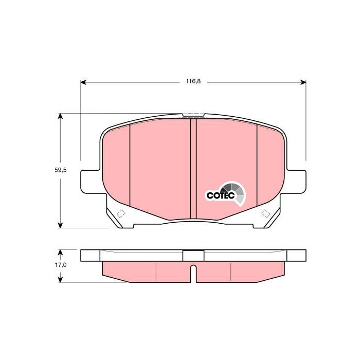 TRW COTEC Bremsbelagsatz, Scheibenbremse GDB3248