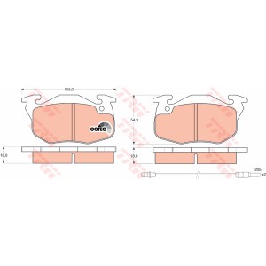 TRW COTEC Bremsbelagsatz, Scheibenbremse GDB327