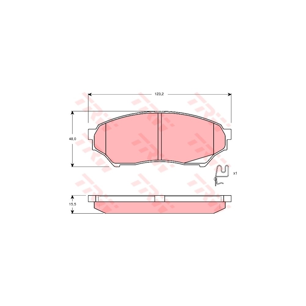 TRW COTEC Bremsbelagsatz, Scheibenbremse GDB3270