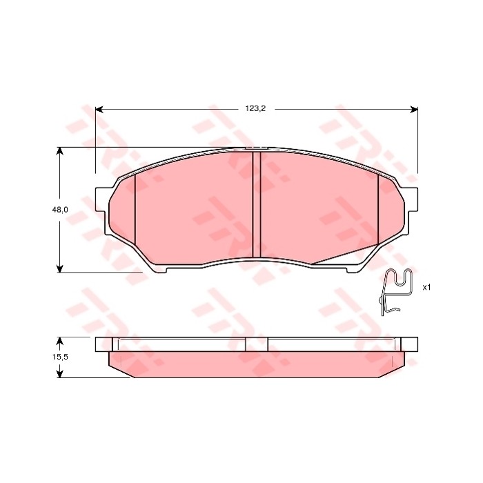 TRW COTEC Bremsbelagsatz, Scheibenbremse GDB3270