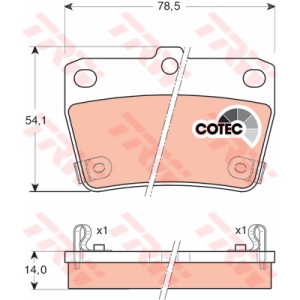 TRW COTEC Bremsbelagsatz, Scheibenbremse GDB3279