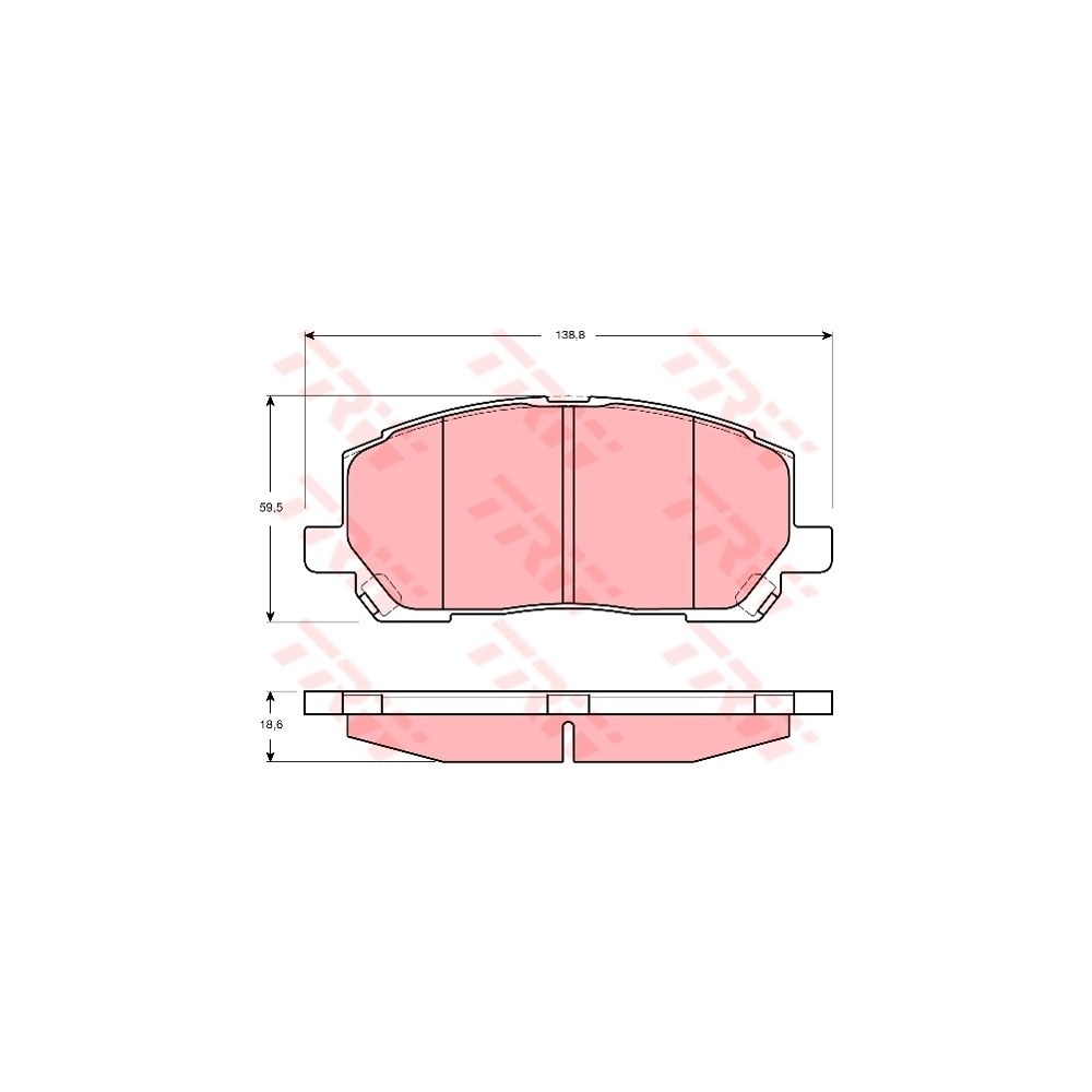 TRW Bremsbelagsatz, Scheibenbremse GDB3286