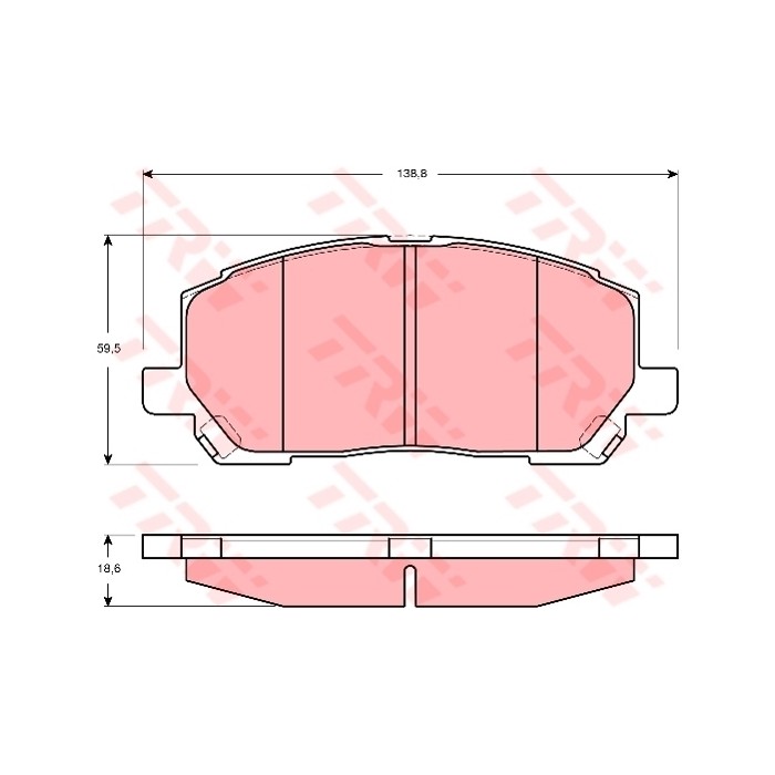 TRW Bremsbelagsatz, Scheibenbremse GDB3286