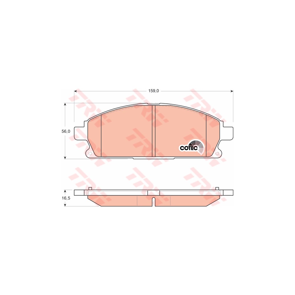 TRW COTEC Bremsbelagsatz, Scheibenbremse GDB3293