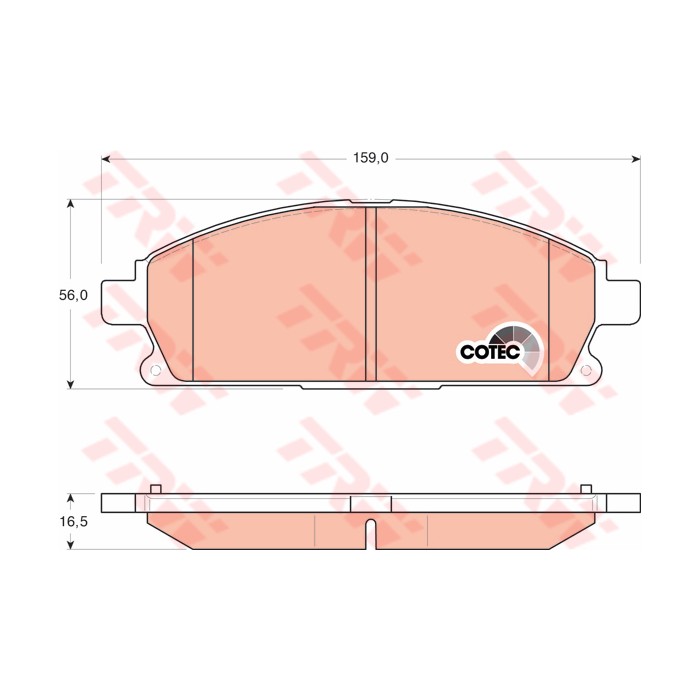 TRW COTEC Bremsbelagsatz, Scheibenbremse GDB3293
