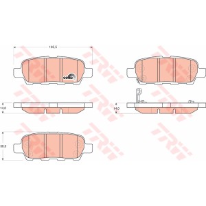 TRW COTEC Bremsbelagsatz, Scheibenbremse GDB3294