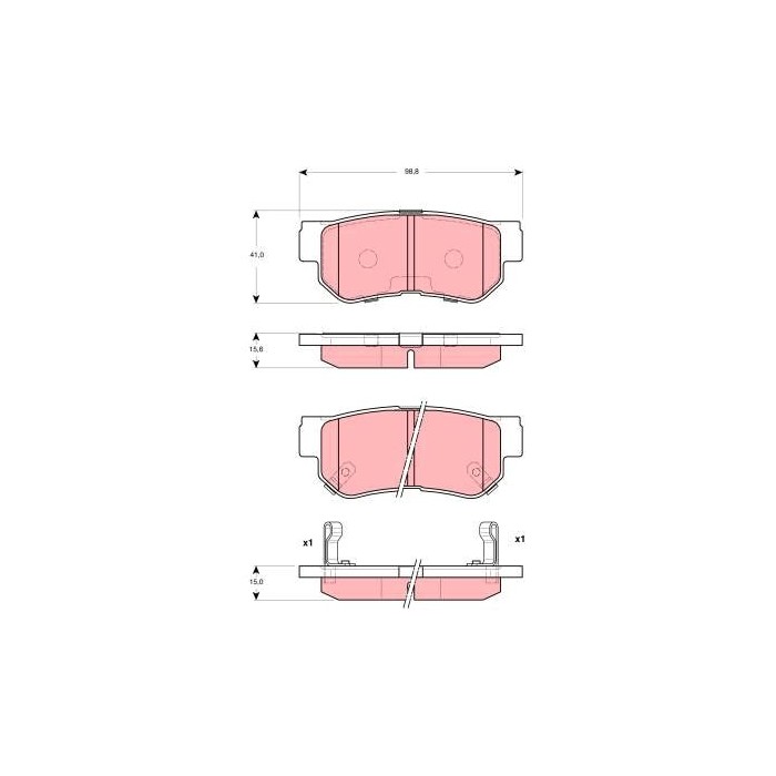 TRW Bremsbelagsatz, Scheibenbremse GDB3298