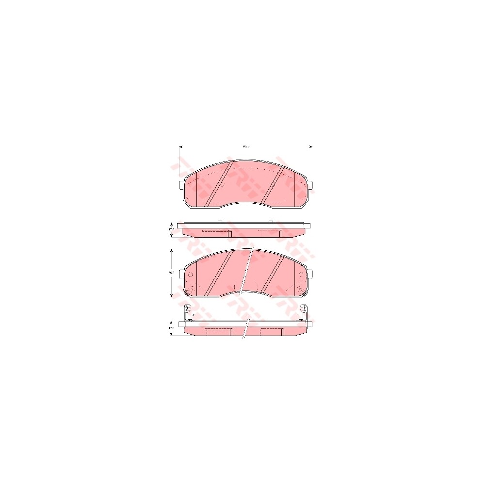 TRW COTEC Bremsbelagsatz, Scheibenbremse GDB3301