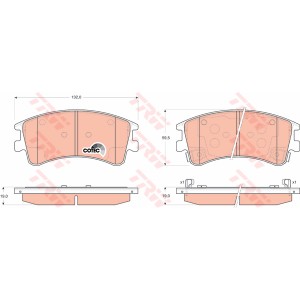 TRW COTEC Bremsbelagsatz, Scheibenbremse GDB3310