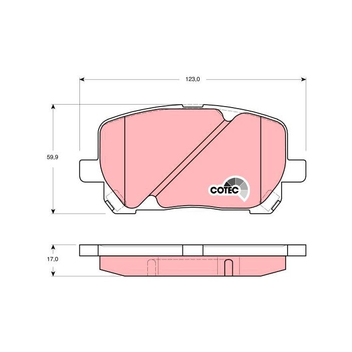 TRW COTEC Bremsbelagsatz, Scheibenbremse GDB3315