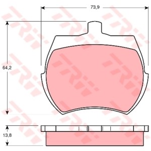 TRW COTEC Bremsbelagsatz, Scheibenbremse GDB332