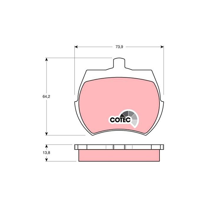 TRW COTEC Bremsbelagsatz, Scheibenbremse GDB332